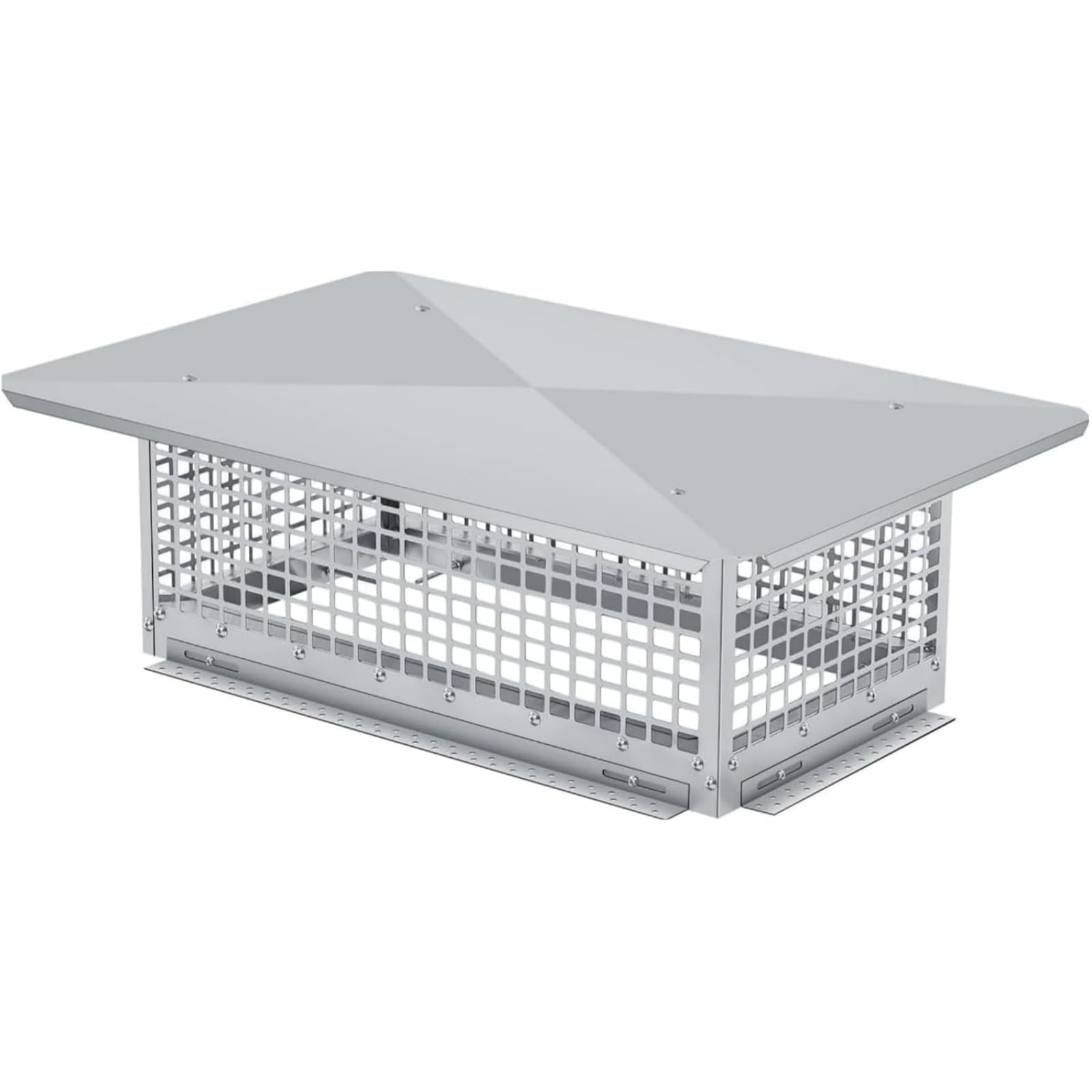 20 * 33cm Chapeau de cheminée en acier inoxydable 304 | Pare-étincelles à maille fine, Protection contre la pluie et animaux couvercle de cheminée, hotte d'aération