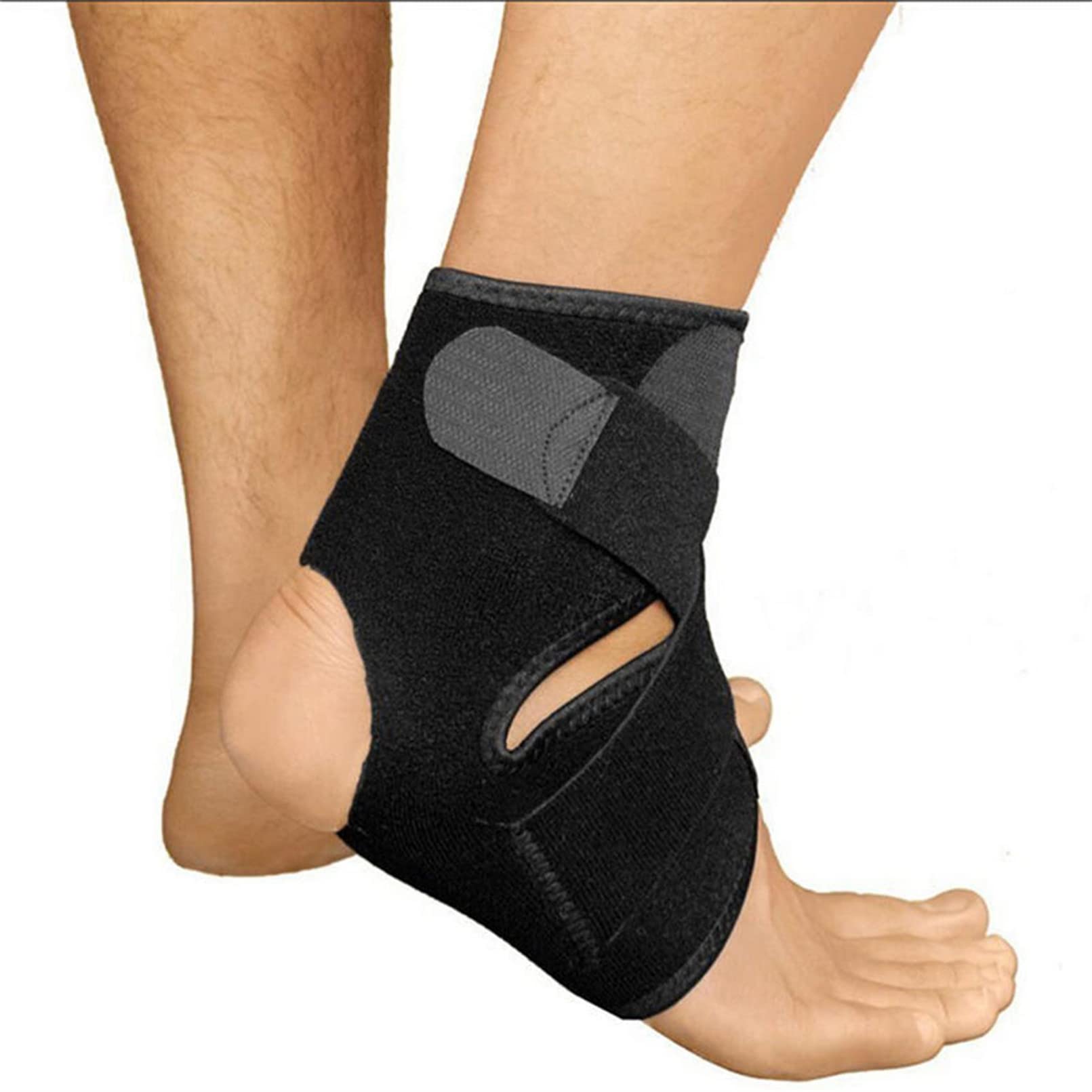 QXPDD Safety Ankle Support Adjustable Gym Running Protection Foot Bandage Elastic Ankle Brace Band Anti-slip Guard Sport Fitness Support