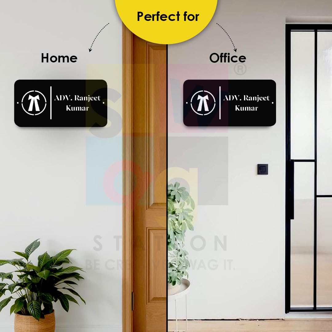 Personalised Advocate Name Plate Acrylic Lawyer Office Door Sign Name Board — Amazon image 9