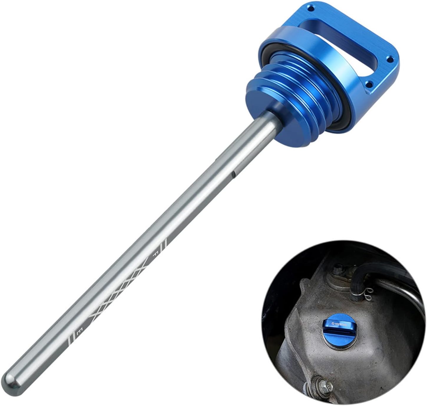 T6 Aluminum Engine Oil Dipstick with O-Ring Compatible with Yamaha Raptor 700 YFM700 YFZ 450 2004-2009,2012-2013 Replacement for 5LP-21761-00-00 5LP-21761-00-00 See Fitment