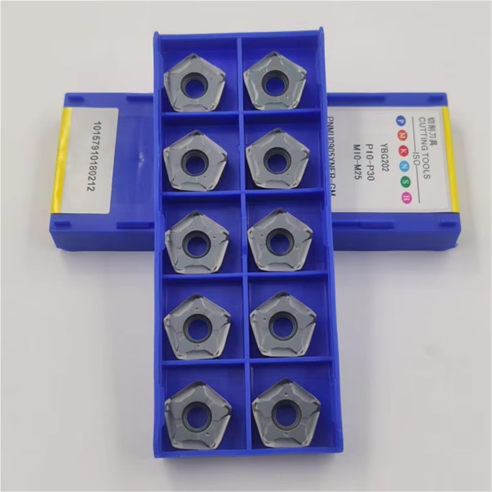 10PCS 66° Inserto de fresado alimentación rápida Estrella 5 puntas doble cara