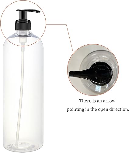 Miniatura 4 de Paquete de 6 botellas dispensadoras de champú y acondicionador de 32 onzas con bomba para acondicionador, jabón, lociones, dispensador de botellas