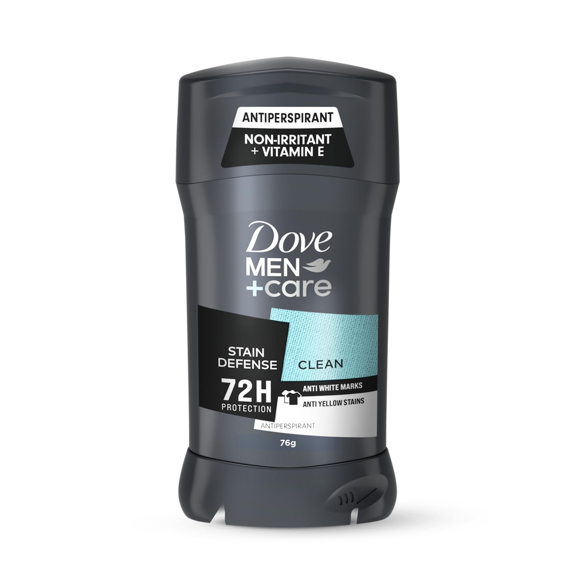 Dove Men+Care Antiperspirant Deodorant Stick, Stain Defense, Anti-White Marks & Yellow Stains, 76g