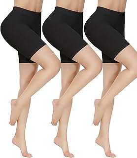 Yeblues Women 3 Pack Seamless Slip Shorts for Under Dress Smooth Boyshorts for Yoga/Bike/Workout Shapewear Shorts