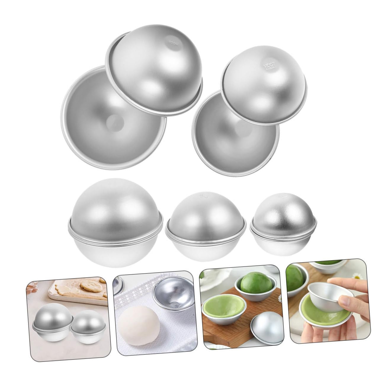 2 Set Stampo Per Dolci Multi Forma Palla Per Creazioni Artigianali Facile Da E Riutilizzabile O Pasticcerie 5 Paia*2