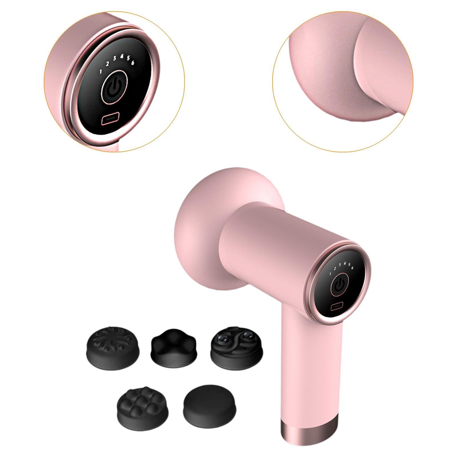 Massaggio Elettrico Corpo Dispositivo Massaggiante Cellulite Manuale Regolabile Portatile Compatto PP con Funzione Drenante Adatto per Benessere Pers, Rosa