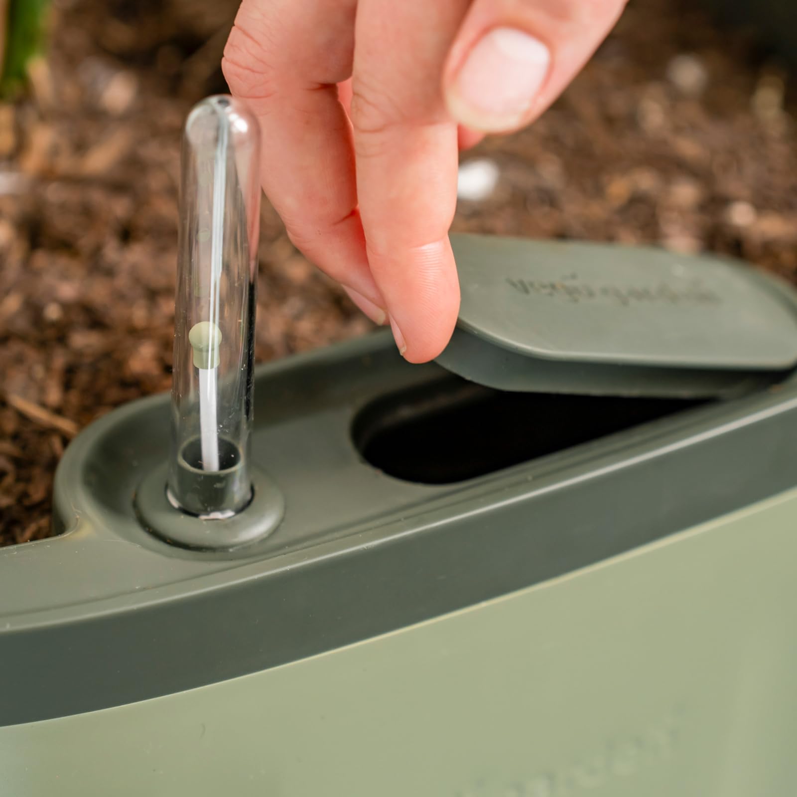 Vego garden Planters for Outdoor & Indoor Plants, Large Plant Pots with Self Watering, 15" Tall Large Plant Pots with Trellis for Flowers Plants Decor, Cream White: Sage Green No Trellis