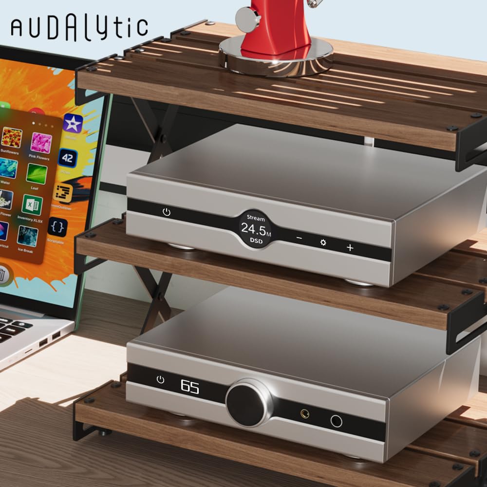 Gustard AUDALYTIC HP70 Amplificatore per cuffie completamente simmetrico e discreto, classe A, doppio amplificatore operativo preamplificatore, 3 ingressi di linea e 2 uscite preamplificatori