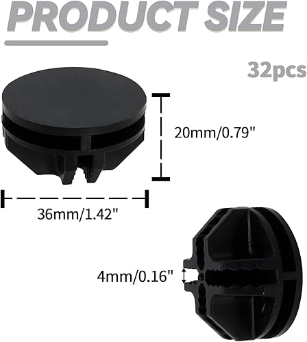 Miniatura 2 de Bonsicoky 32 conectores de plástico negro, conector de cubo de rejilla de alambre para organizador modular de almacenamiento de armario y unidad de