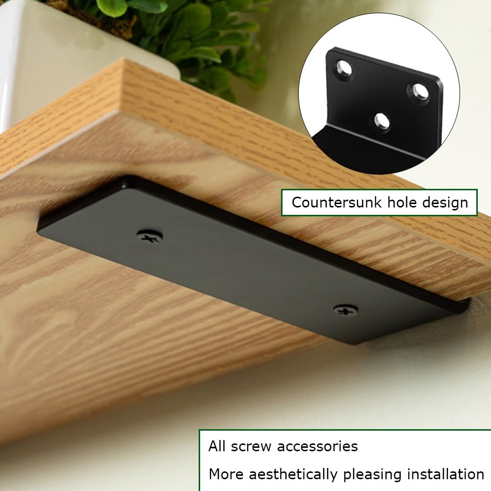 Escuadras Para Estanterias, SAYAYO Soporte De Esquina 90 Grados Escuadras Metalicas Para Madera