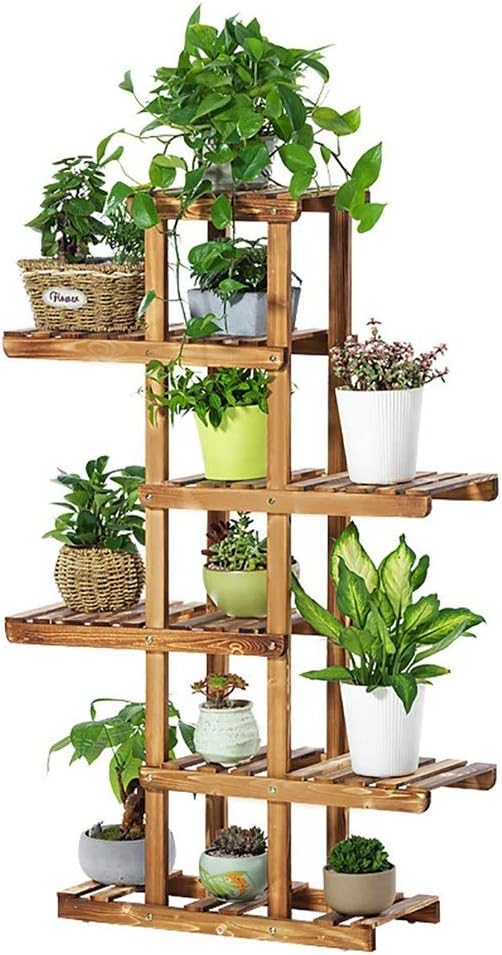 Wooden Flower Display Rack Indoor Plant Pot Holder Outdoor Storage Shelf