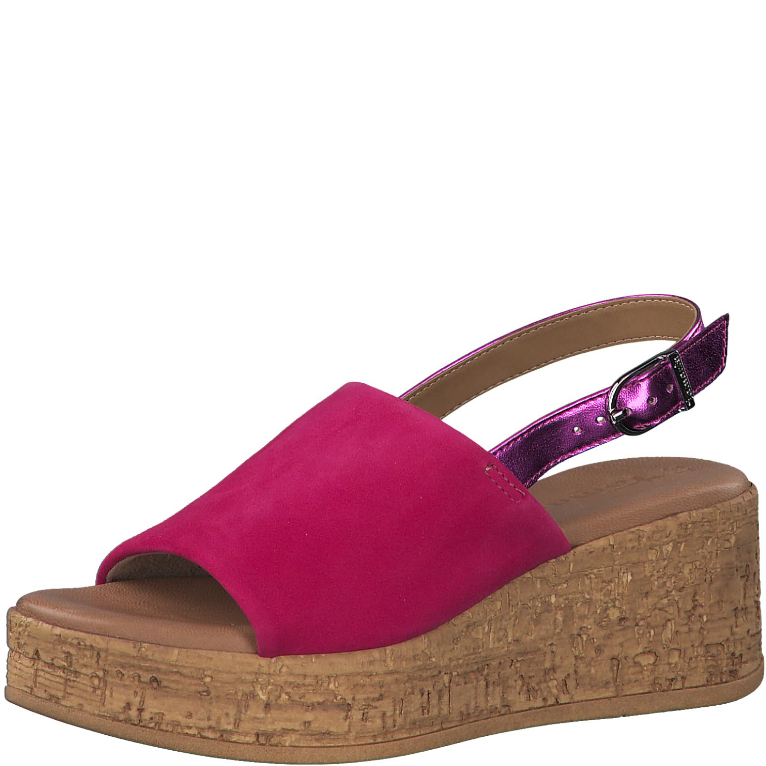 Tamaris Women's Wedge Heel Sandals, Fuchsia, 4 UK