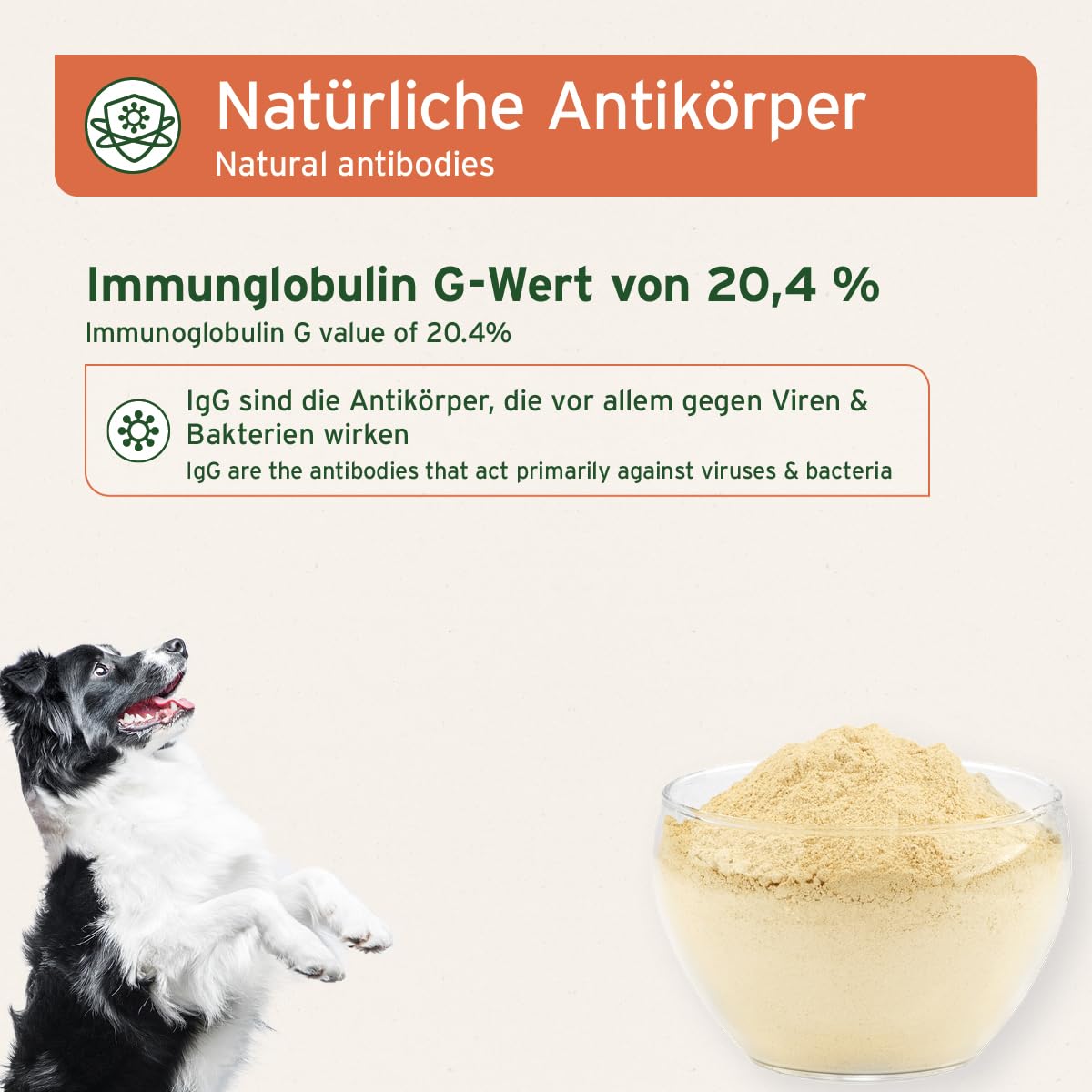 AniForte Premium Colostro per cani e gatti 100g di polvere - Primo latte naturale, supporta il sistema immunitario e il tratto gastrointestinale, immunoglobulina G in qualità alimentare, colostro