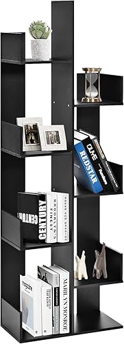 Tangkula Estantería de 8 estantes, estantería de árbol con 8 estantes para libros, divisores de habitación independientes, 57 x 20 x 10 pulgadas,