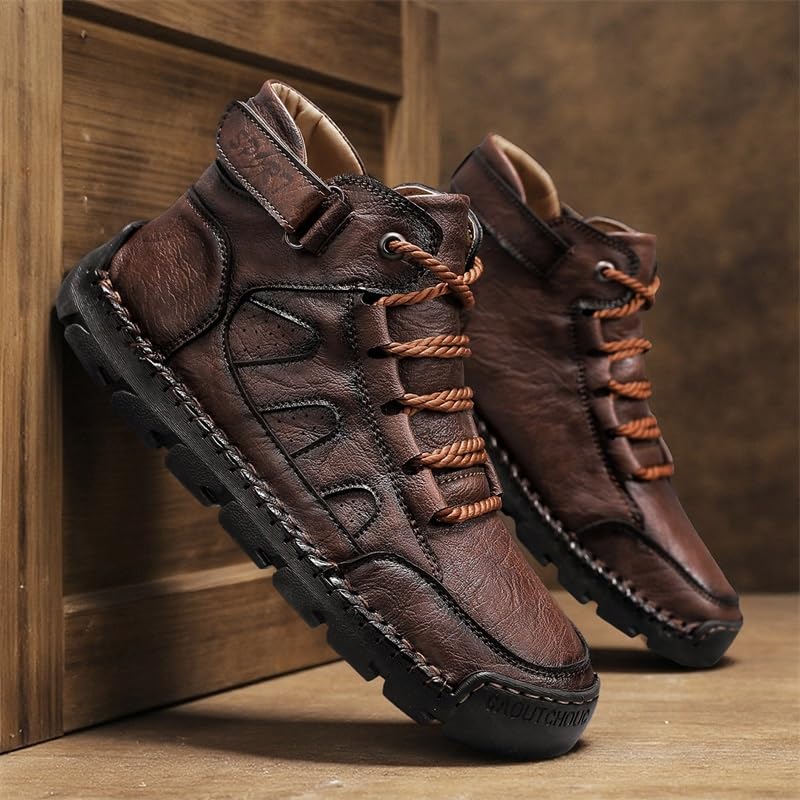 Boots For Men Chelsea Mens Leather High Top Sneakers Work Shoes Men's Size Man Shoe Casual4