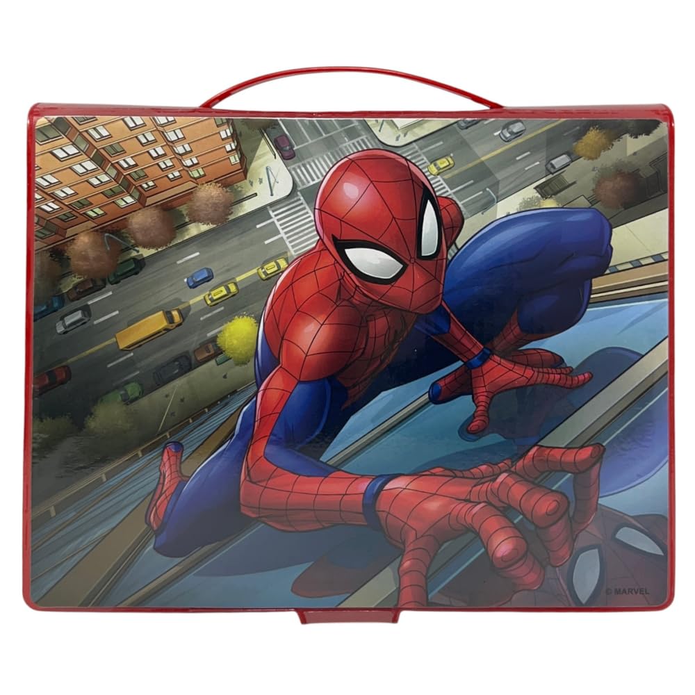 Spiderman Marvel Children's Colouring Box 52 Piece Set of Colours and Stationery Drawing and Painting Kit - Image 4