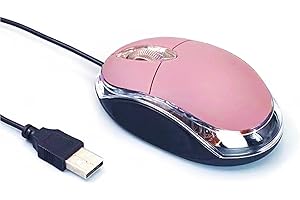 Premium Wired Mouse Pink: Mini Optical Mouse for Optimal Comfort and Control