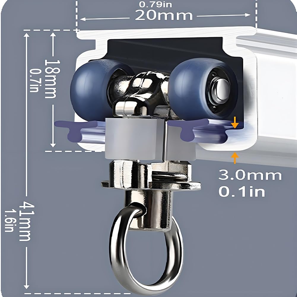 Gardinenstange Deckenmontage Vorhangschiene 1 läufig 50cm-600cm, Raumteiler Gardinen Schienensystem Aluminium Gardinenschiene Vorhangstange mit Metall-Gardinen-Clips(450cm)