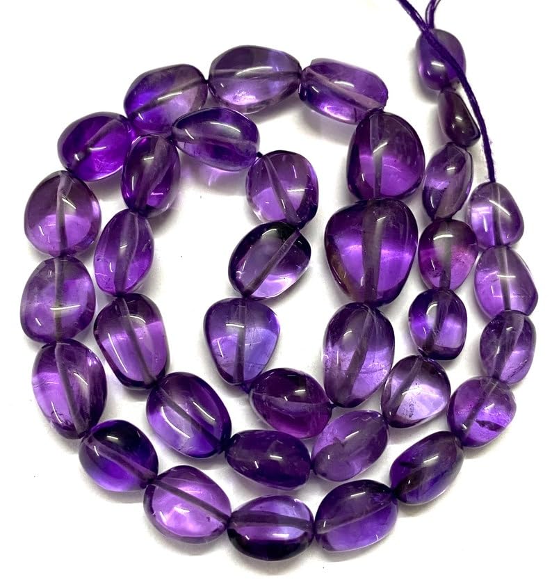 Perles en améthyste naturelle pour bijoux | Longueur 40cm - 3