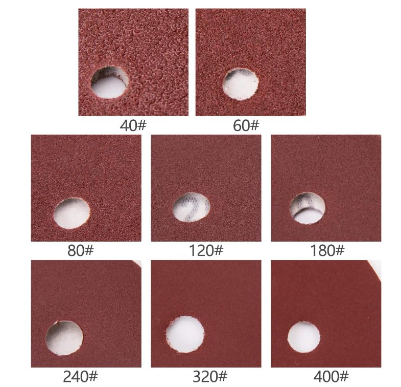 Haogo 50Pcs Sanding Discs,125mm 8 Holes Hook and Loop Sander Pads for Random Orbital Sander(240 Grits) - Image 3