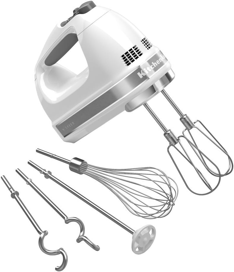 KitchenAid 9-Speed Professional Hand Mixer, White