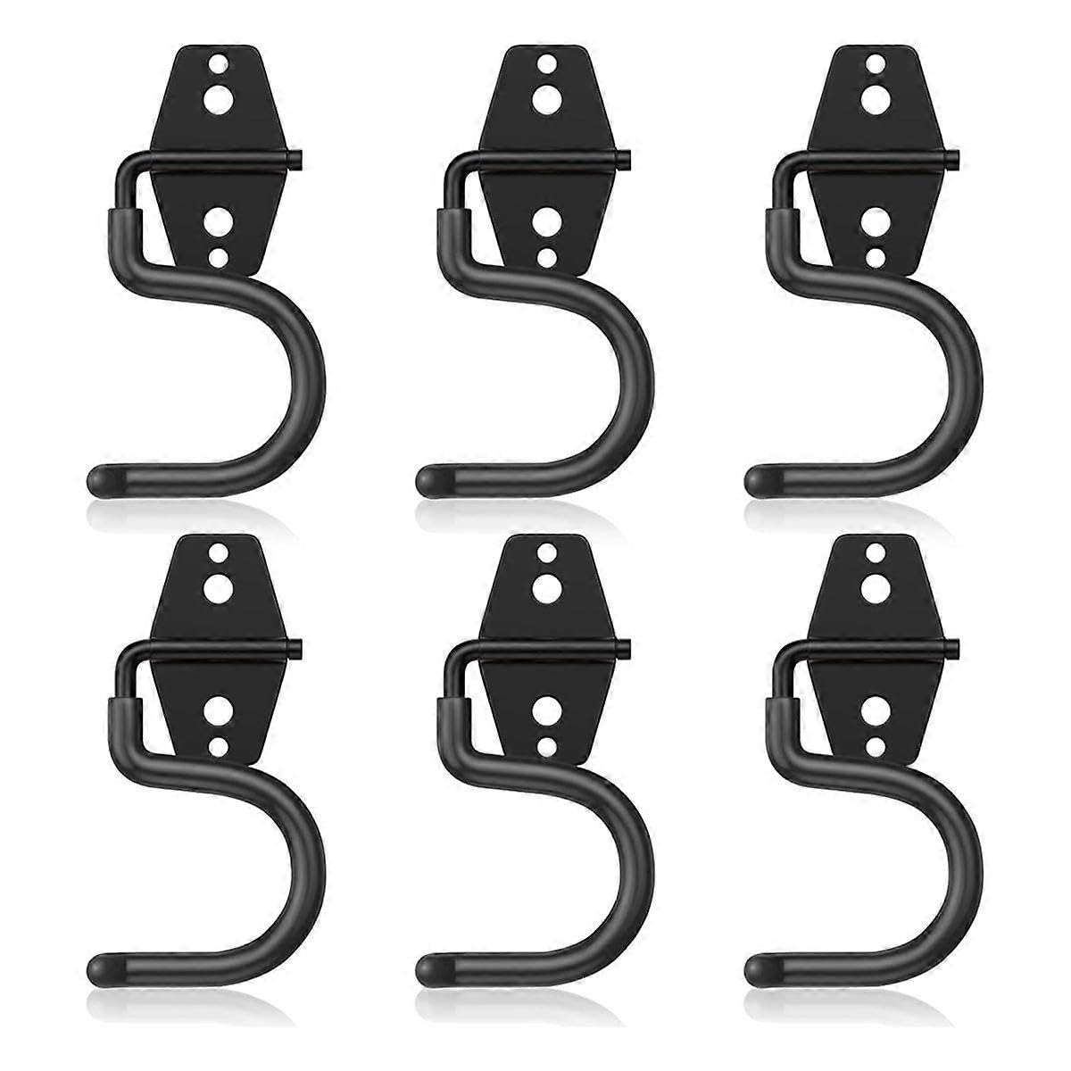 JOYHAPPST 6 Pack Metal Garage Hooks, Heavy Duty S Hooks Tool Hangers for Garage Wall, Shed, Garden Storage Organizer