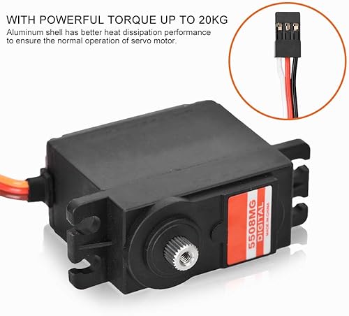 Miniatura 6 de RC Car Servo RC Servo Airplane Servo, JX PDI-6221MG 20KG RC Digital Servo High Full Metal Gear Servo RC Car Servo for 110 18 RC Airplane Car Servos