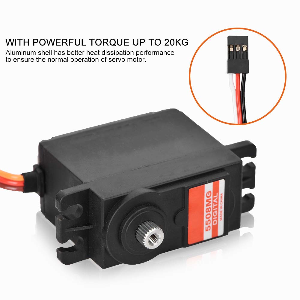VGEBY RC Car Servo, JX PDI-6221MG 20KG RC Digital Servo High Torque Full Metal Gear Servo for 1/10 1/8 RC Airplane Car - Image 4