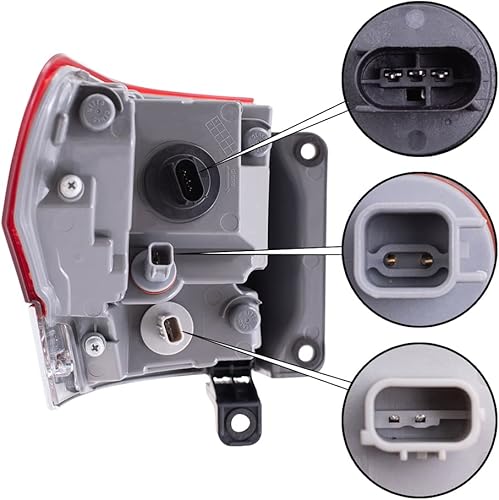 Miniatura 4 de Brock Conjunto de luz trasera lateral del pasajero con bisel cromado compatible con Grand Cherokee LaredoLimitedOverlandSummit 2014-2021