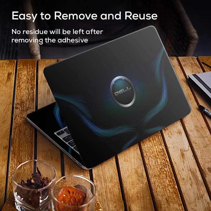 Image of Galaxsia DSGN 776 Full Body Laptop Skin Bubble-Free| Laminated & Removable | HD Quality Sticker for Laptops Upto 15.6 Inches Compatible with DELL