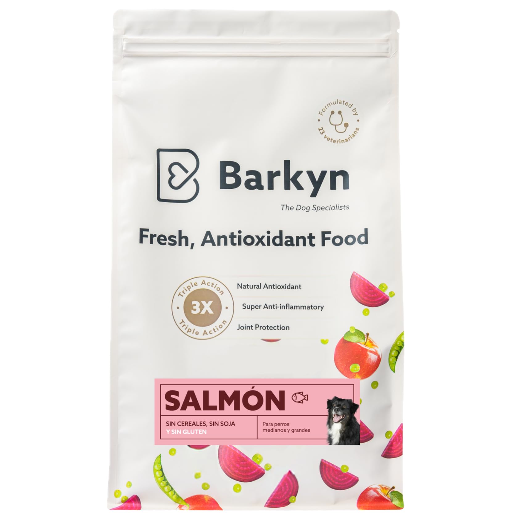 Pienso para Perros Adulto Razas Medianas y Grandes - Salmón - con Proteína Hidrolizada, Colágeno y Omega-3 - Comida Seca de Perro - 12 kg