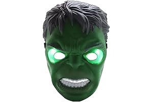 Superhero Masks for Kids 3-Pack Halloween Cosplay Light Up Masks with Glowing LED Eyes