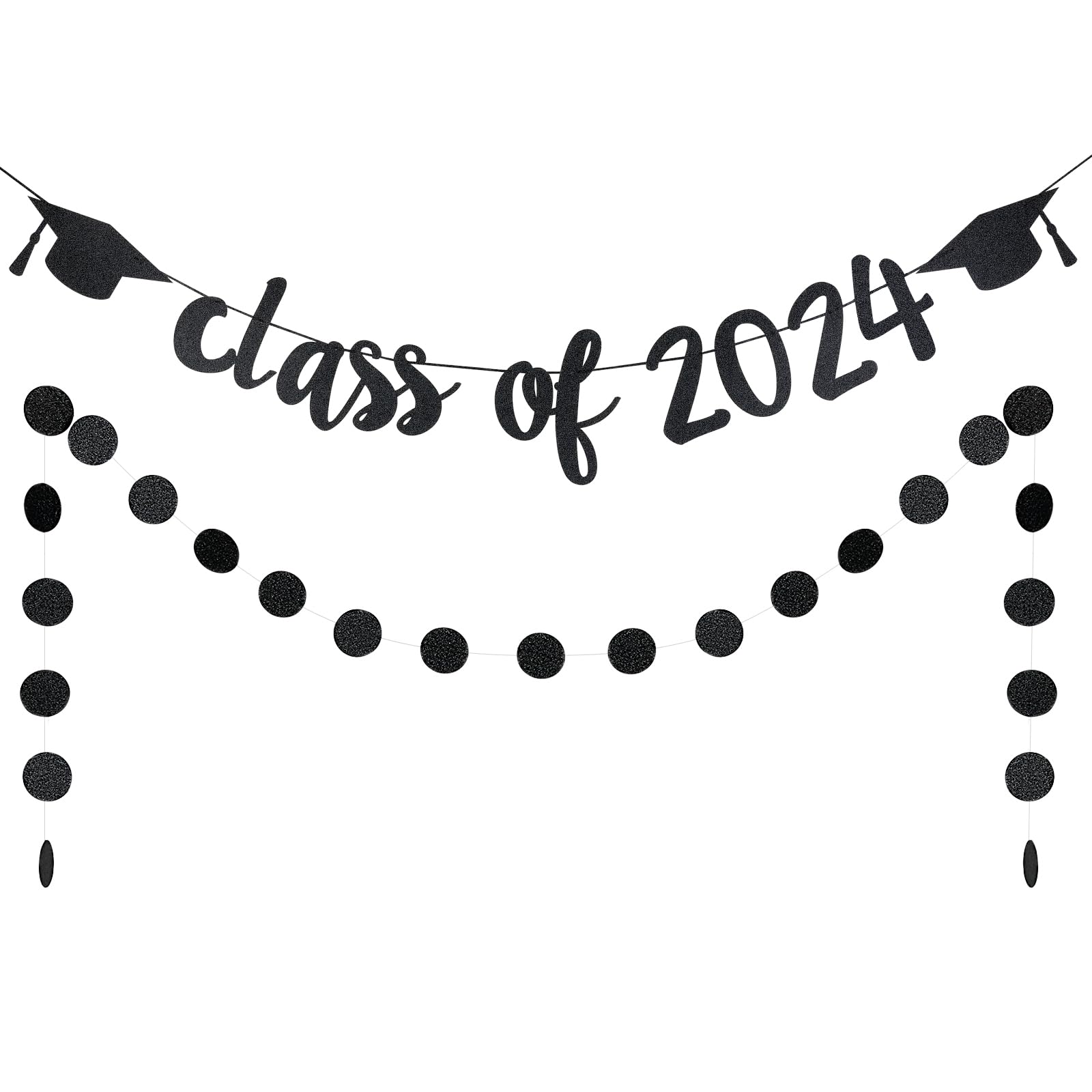 Class of 2024 Banner Black Graduation Banner Class of 2024 Sign,Black ...