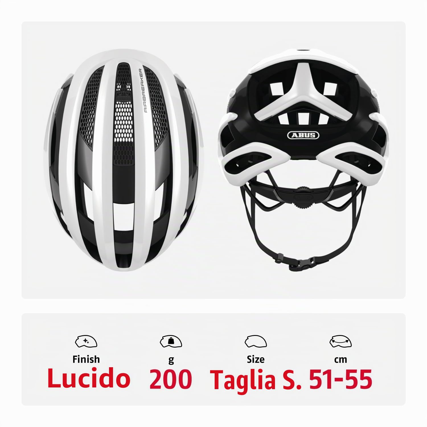 ABUS AirBreaker Casco da ciclismo - Casco da bici di fascia alta per ciclismo professionistico - Unisex, per uomo e donna