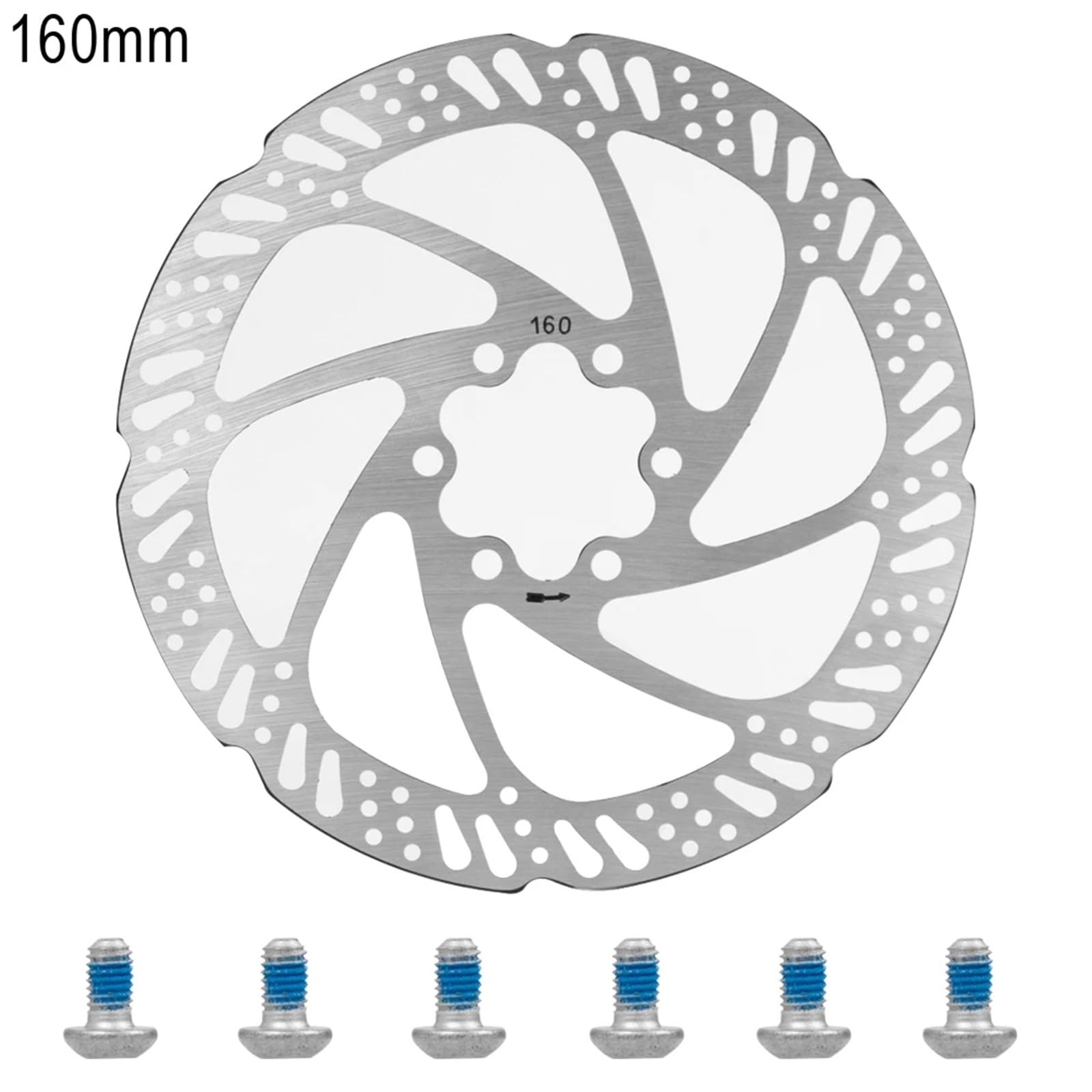 Rotore del Freno a Disco da 160 mm Freno Idraulico in Acciaio Inossidabile Compatibile for Burn E 2 Max E-Scooter Disco Freno for Scooter Elettrico da 11 Pollici for Viti