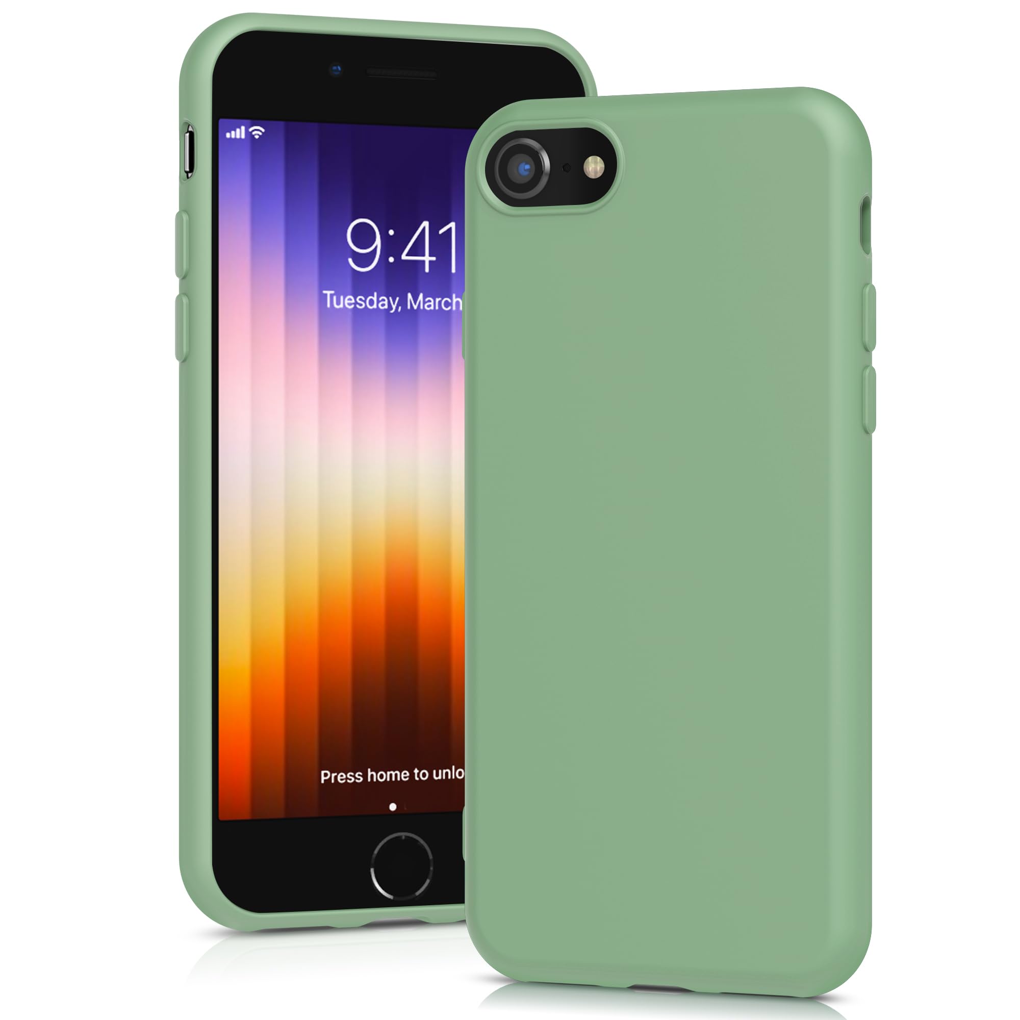 YATWIN Silicone Case for iPhone XR, Soft-Touch, Shockproof, DustProof, Antiskid Full Body Armour Phone Cover for Apple iPhone XR - Dark Green — view 204