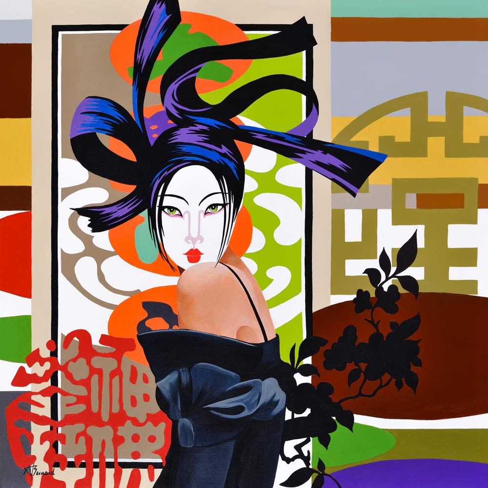 International Graphics - Finished Picture - Anne, Bernard - ''Kiku''- 30 x 30 cm - Direct printing on acrylic glass