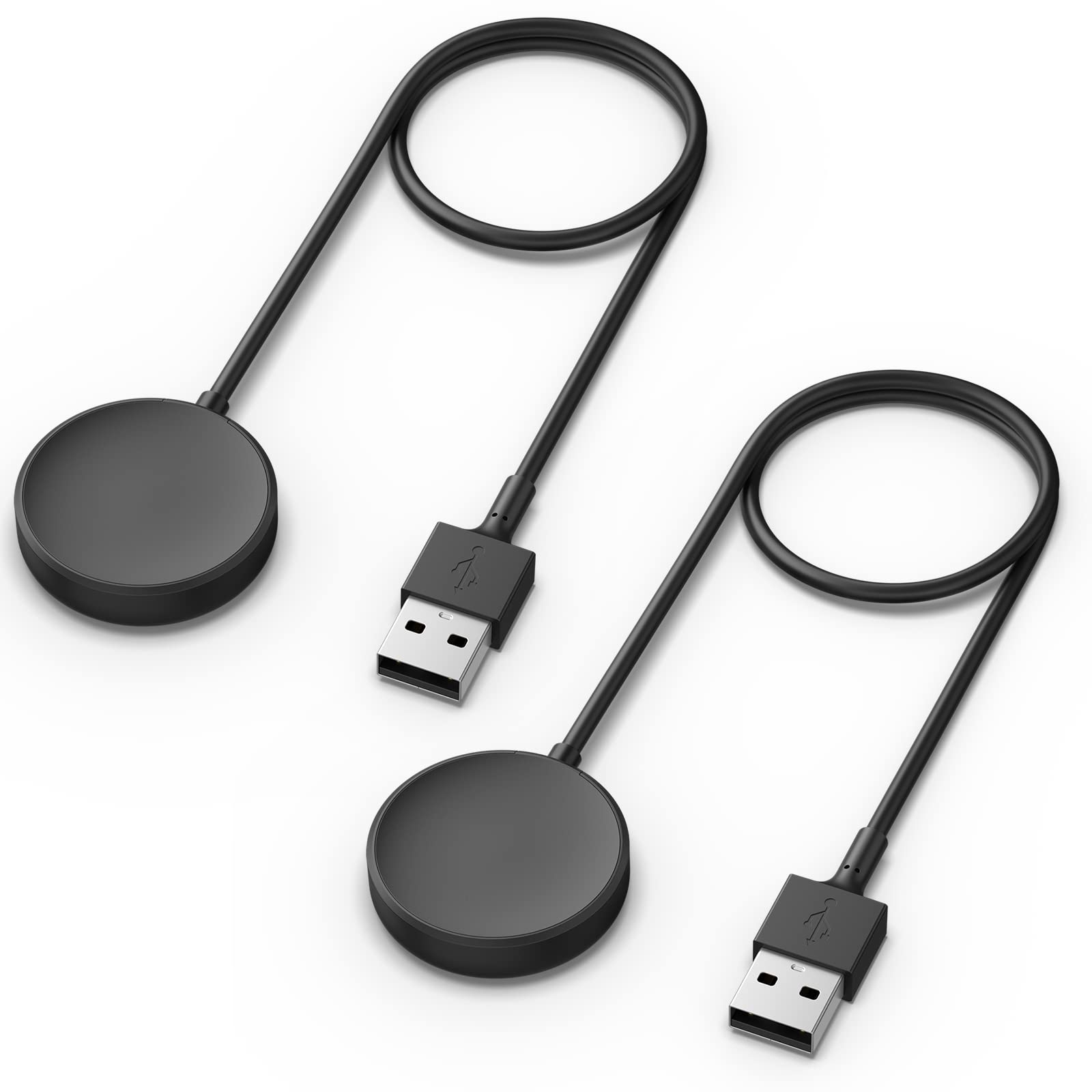 Oumida Kabel do ładowania do Samsung Galaxy Watch 3/4/5/6/7/Active/FE/Ultra, ładowarka USB, kabel do ładowania Charger Cable Dock do Samsung Watch 4/3/5/6/7/FE/Ultra/Active (czarny x 2)