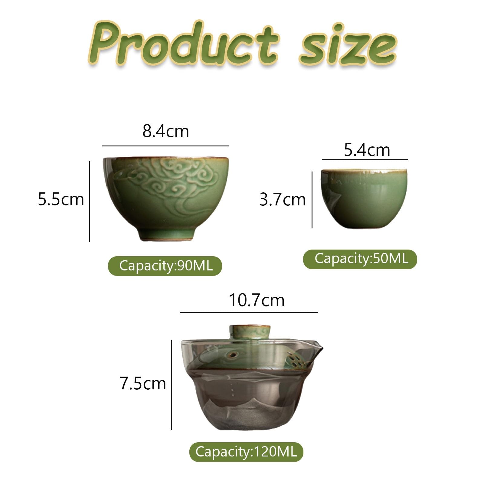Reise-Tee-Set, Keramik-Gongfu-Teekanne-Set, tragbares Tee-Set, Schüssel | Outdoor Camping Teekanne Tasse Teegeschirr for Zuhause Picknick Reisen
