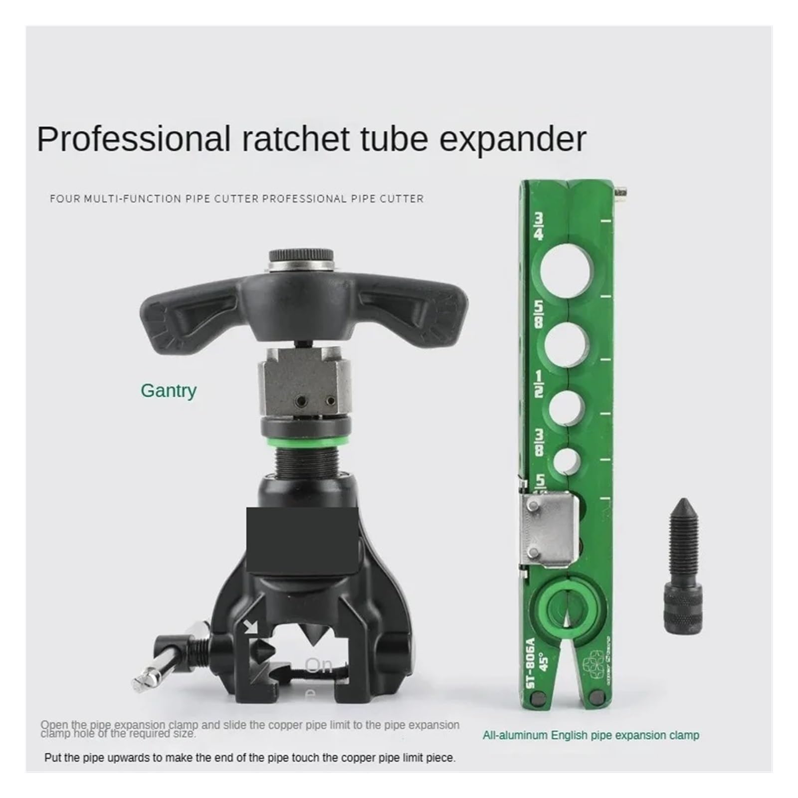 Kupferrohr-Expander und Bördelwerkzeug-Set, Ratschenhand und elektrischer Doppelnutzung mit Reibahle, für Installation und Reparatur von Klimaanlagen