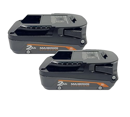 RIDGID Batería de 2 Ah de iones de litio de 18 V con salida máxima (paquete de 2)