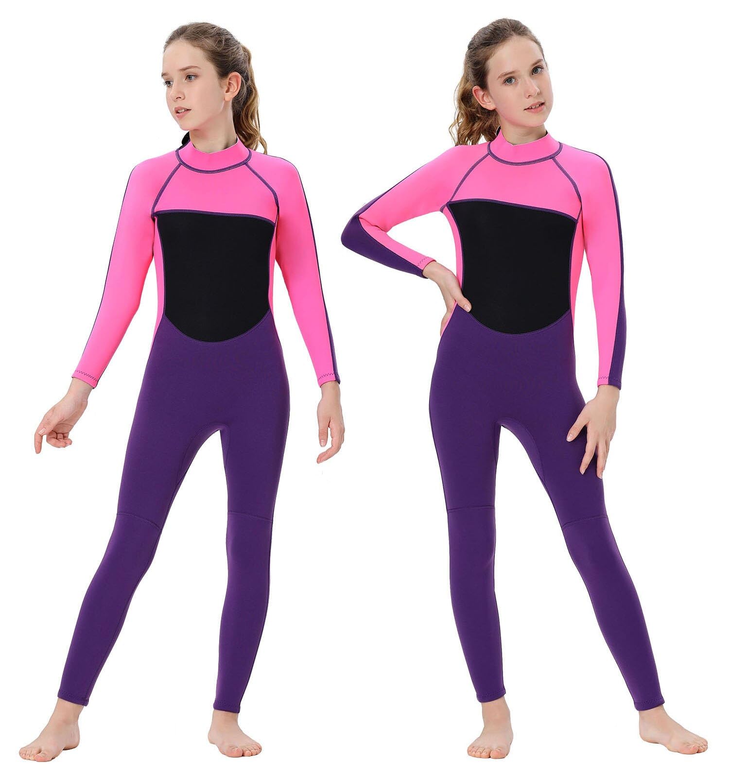 TBLUITE Wetsuit Kids for Toddler Boys Girls Child and Youth, 3mm Neoprene Shorty Wet Suits and 2mm Long Full Swimsuits Back Zip Warmth for Diving Surfing Swimming LessonsSize XL 