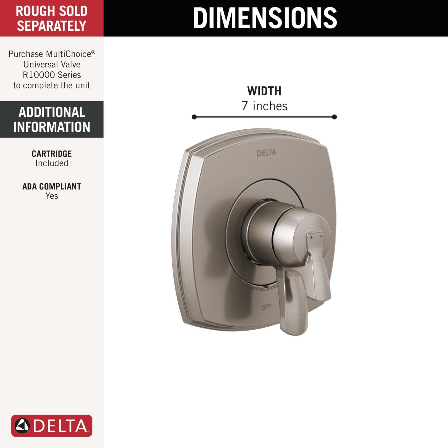 Delta Faucet Stryke 17 Series Dual-Function Shower Handle Valve 