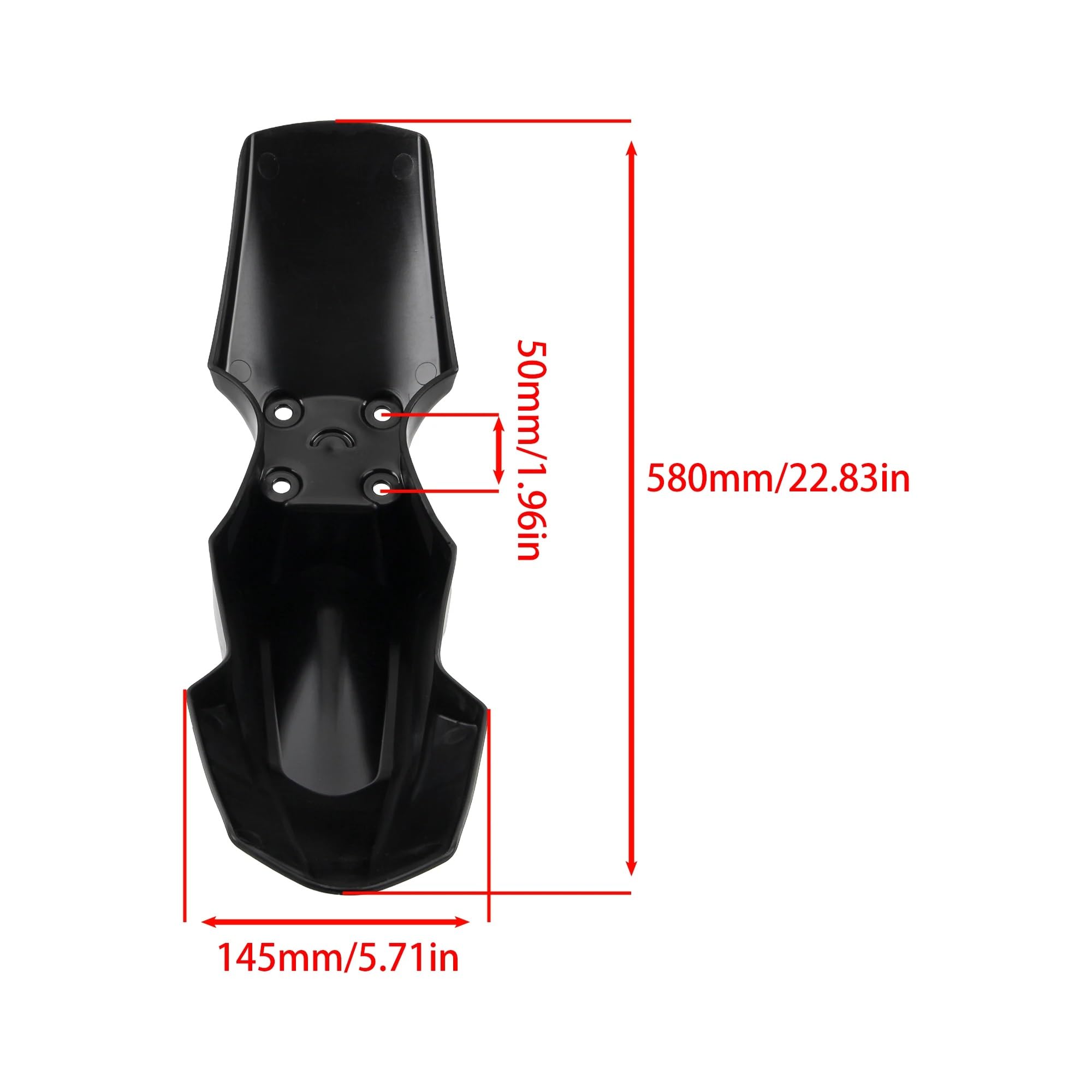 Paraspruzzi per moto Parte anteriore per parafango Per moto Per Fender Accessori per veicoli elettrici fuoristrada in plastica