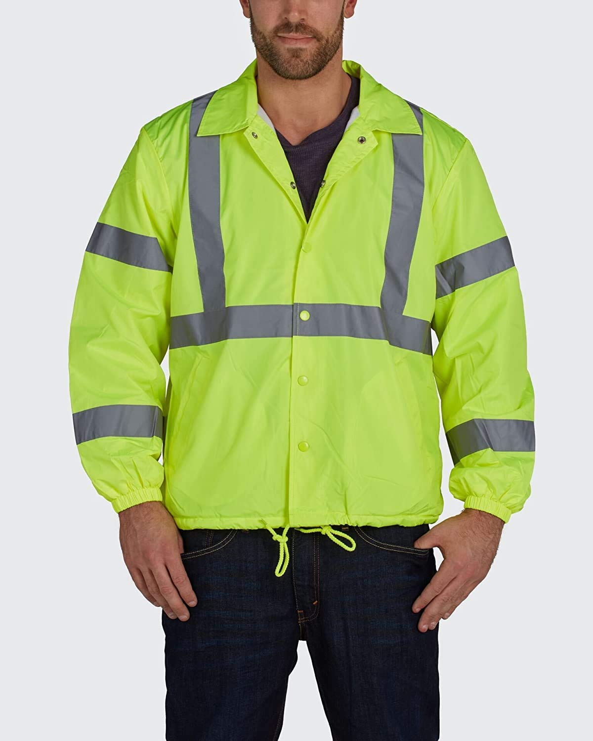 Utility Pro Hi-Vis Reflective Waterproof Nylon Wind Breaker Jacket