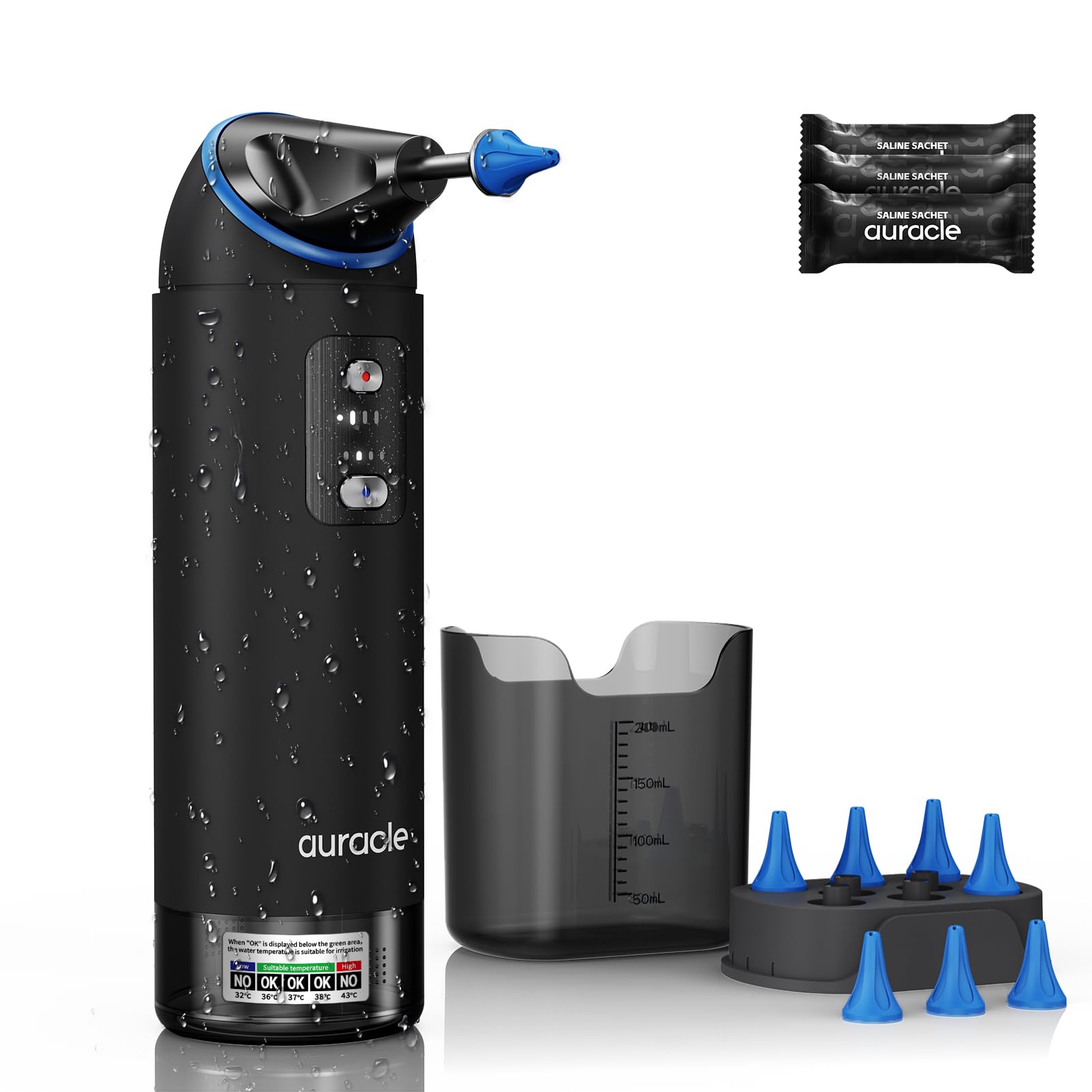 Ear Wax Removal Irrigation Tips, Blue, 8 Packs