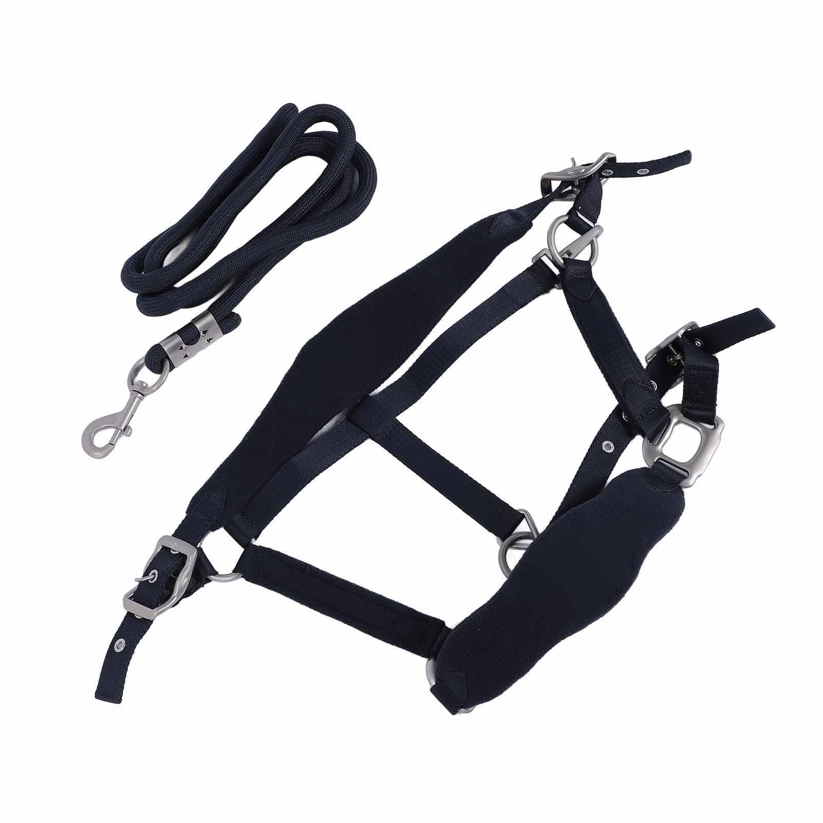 EMUKOEP Cómodo Juego de Correa Halter de Poliéster para Caballos con Acolchado Suave para Entrenamiento de Caballos (#1)