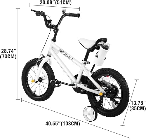 Miniatura 4 de Bicicletas para niños de 4 pulgadas con ruedas de entrenamiento bicicleta BMX de estilo libre bicicleta infantil de 14 pulgadas para niños de 3 a 5