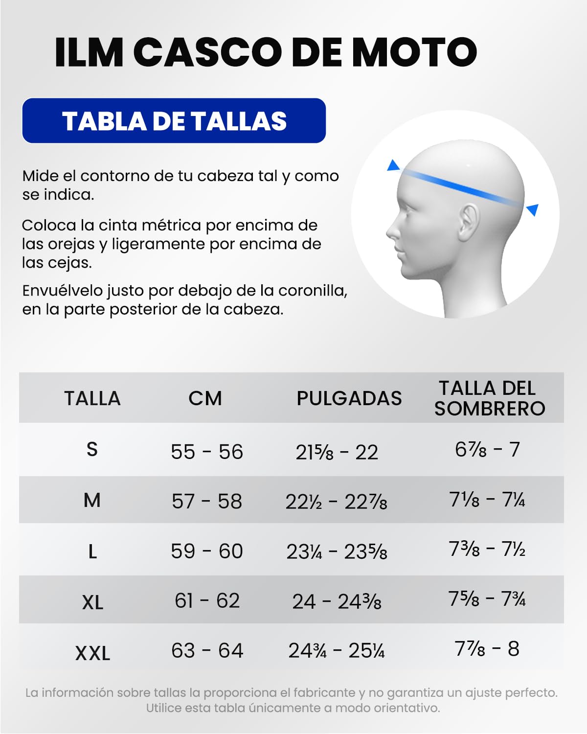 ILM Casco Moto Hombre Mujer Modular Homologado ECE22.06 Modelo 159