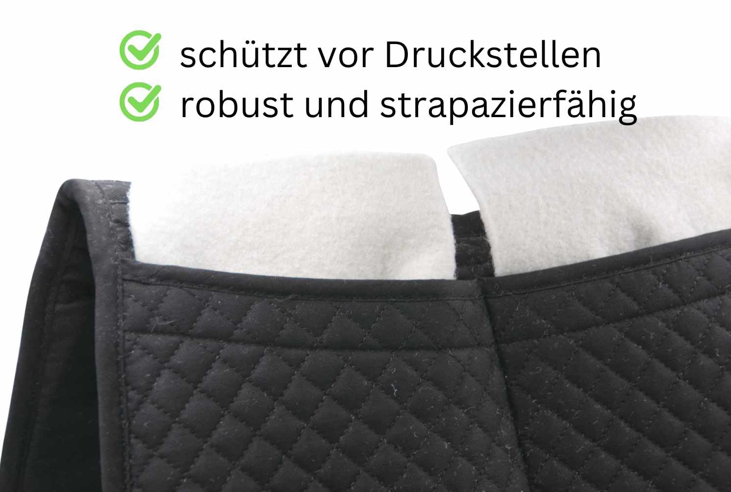 AMKA Sattelpad Korrektur Pad mit 18 Stück Filzeinlagen Gr. Warmblut schwarz